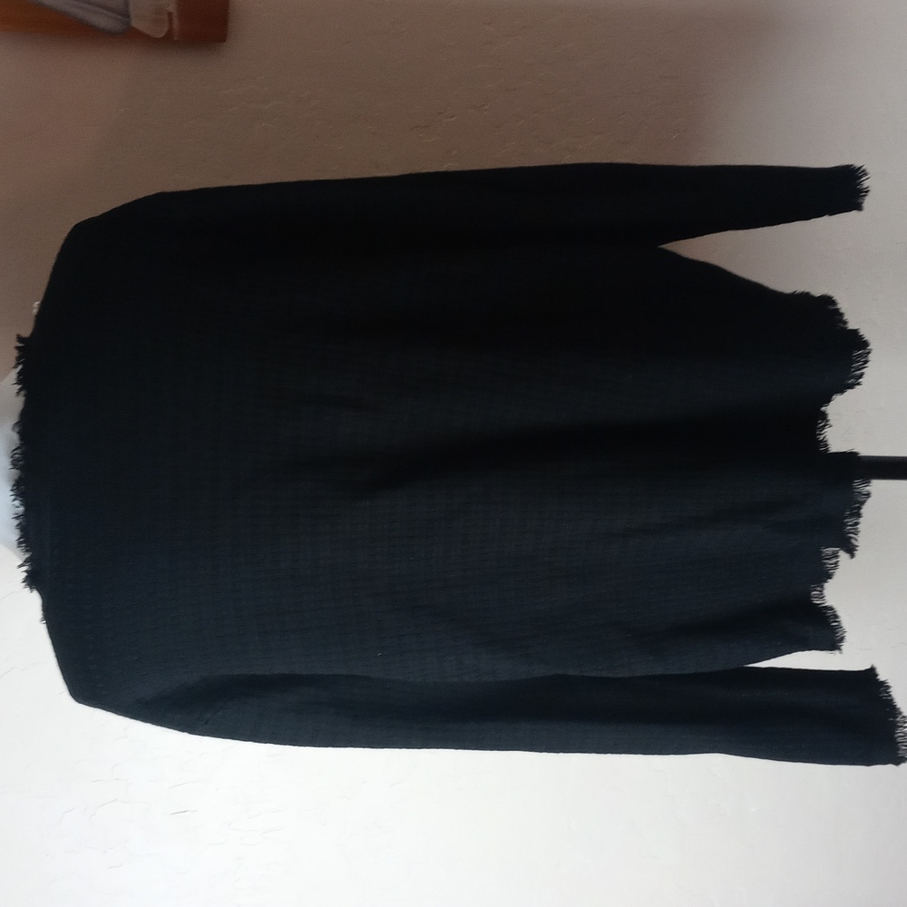 Elena Miro Black Sweater Cardigan with Pearl Trim - Picture 4 of 11